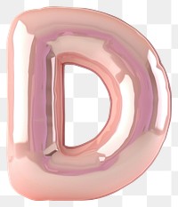 PNG Inflated letter D text white background confectionery