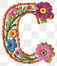 PNG Alphabet C embroidery pattern text.
