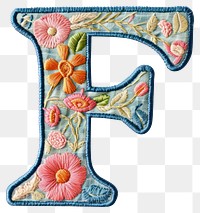 PNG Alphabet F embroidery pattern text.