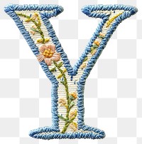 PNG Alphabet Y embroidery pattern white background