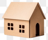 PNG House made with cardboard carton box white background.