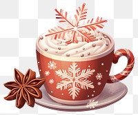 PNG Cup snowflake dessert coffee. 