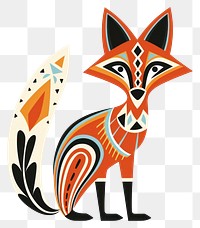 PNG  Vector fox impressionism art wildlife emblem.