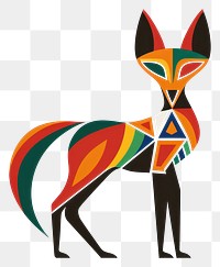 PNG  Vector fox impressionism art kangaroo wildlife.