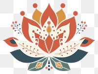 PNG  Flower indian motif graphics pattern dessert.