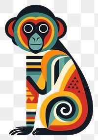 PNG  Vector monkey impressionism wildlife outdoors snowman.