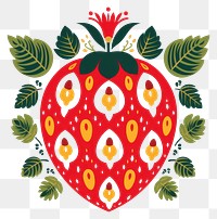PNG  Vector strawberry impressionism outdoors produce snowman.