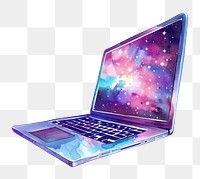 PNG Computer pc laptop in Watercolor style computer electronics hardware.