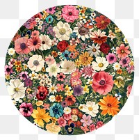 PNG  Flower Collage circle shaped pattern flower asteraceae.