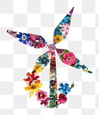 PNG Flower Collage Windmill Clean Energy pattern flower paper.