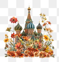 PNG Flower Collage catedral Russia architecture building church.