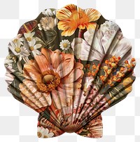 PNG Flower Collage shell shaped invertebrate seashell clothing.