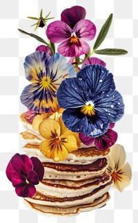 PNG  Flower Collage Pancakes pancake flower blossom.