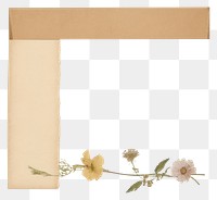 PNG  Dry flowers ephemera letterbox document mailbox.