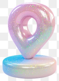 PNG 3d jelly glitter Location mark symbol sweets confectionery accessories.
