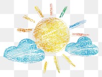 PNG Drawing of the sun and cloud art confectionery astronomy.