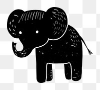 PNG Fun illustration cute elephant art silhouette appliance.