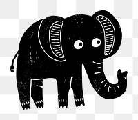 PNG Fun illustration cute elephant silhouette appliance wildlife.
