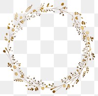 PNG Aesthetic gold glitter single line of little flower circle border accessories accessory graphics.
