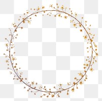PNG Aesthetic gold glitter single line of little flower circle border accessories chandelier accessory.