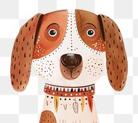 PNG Aesthetic dog in boho art nutcracker outdoors.