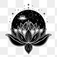 PNG Surreal aesthetic lotus logo art illustrated chandelier.