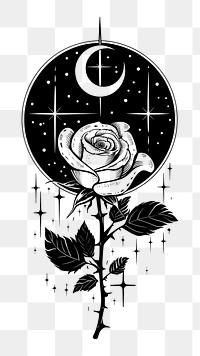 PNG Surreal aesthetic rose logo art architecture illustrated.
