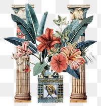 PNG Flower Collage egypt wall flower architecture blossom.