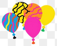 PNG A vector graphic of balloons.