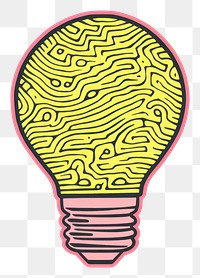 PNG A vector graphic of lightbulb.