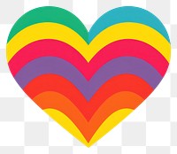 PNG A vector graphic of rainbow heart tin.