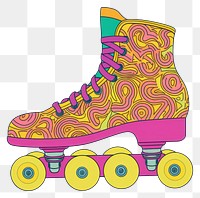 PNG A vector graphic of roller skate shoes device grass plant.