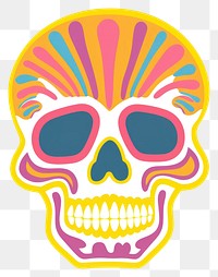 PNG A vector graphic of skull sticker person human.