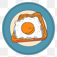 PNG Minimalist symmetrical breakfast bread toast food.