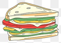 PNG Minimalist symmetrical sandwich bread jacuzzi lunch.