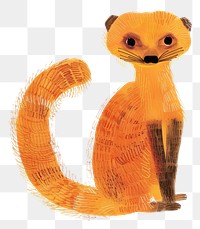 PNG Cute mongoose illustration animal wildlife meerkat.