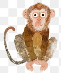Monkey png wild animal digital art, transparent background