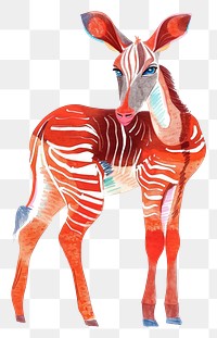 PNG Cute Okapi illustration animal wildlife mammal.