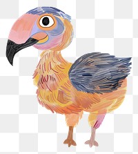 Dodo bird png wild animal digital art, transparent background