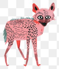 Hyena png wild animal digital art, transparent background