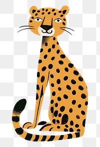 Cheetah png wild animal digital art, transparent background