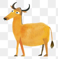 PNG African antelope Hartebeest digital art, transparent background