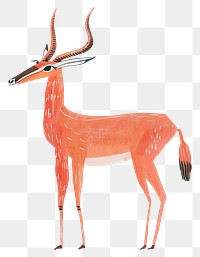 Impala png wild animal digital art, transparent background