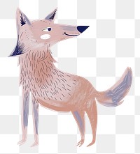 Wolf png wild animal digital art, transparent background
