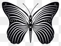 PNG Surreal abstract butterfly logo art illustrated stencil.