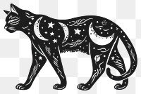 PNG Aesthetic cat walking logo kangaroo stencil wallaby.