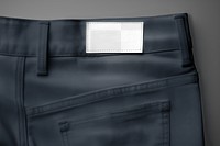 PNG jeans label mockup, transparent design