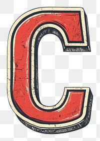 Varsity letter C text old pattern.