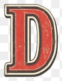 Varsity letter D text old trademark.