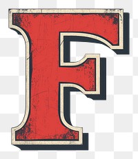 Varsity letter F text old architecture.